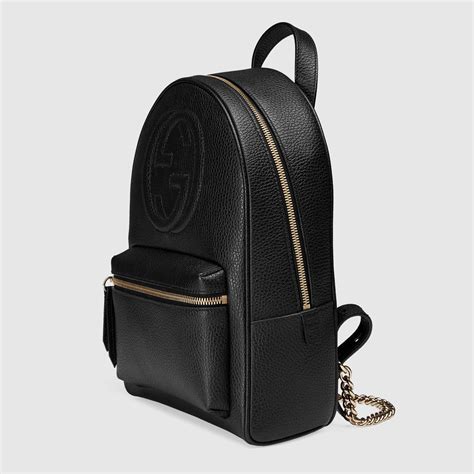 gucci soho leather chain backpack black|Gucci fanny pack cheap.